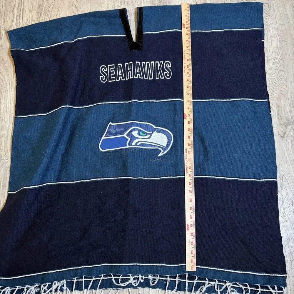 Seattle Seahawks Football Team Poncho Handmade Sarape Jorongo One Size Boho‎